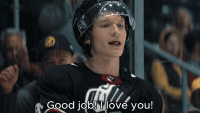 Hockey Player Saying Good Job I Love You GIF