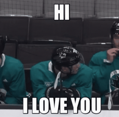 Hockey Player Says Hi I Love You GIF