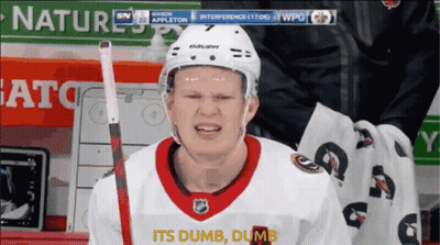Hockey Player Says It's Dumb Dumb GIF