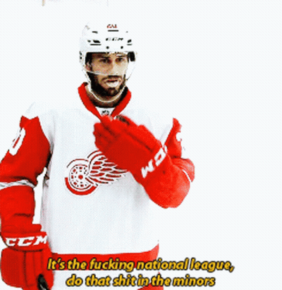 Hockey Player Says It's The Fucking National League GIF