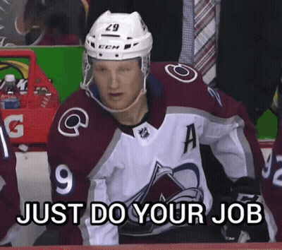 Hockey Player Says Just Do Your Job GIF