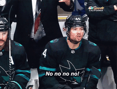 Hockey Player Says No No No No GIF
