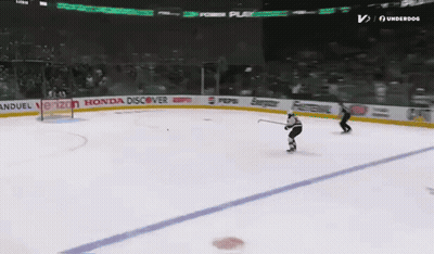 Hockey Player Skating On Ice GIF