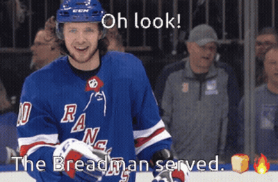 Hockey Player Smiling In The Breadman Served Jersey GIF