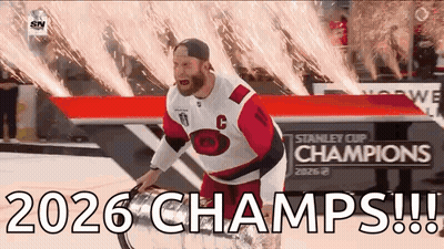 Hockey Player Trophy 2026 Champs GIF