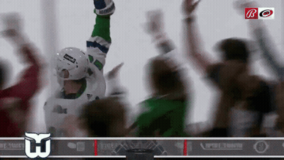 Hockey Player Upside Down With Letter W GIF