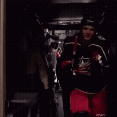Hockey Player Walking Out Of Locker Room GIF