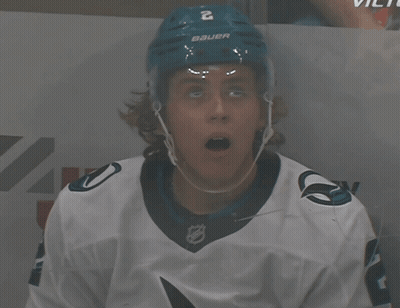 Hockey Player Wearing Bauer Helmet GIF