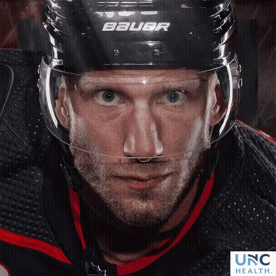 Hockey Player Wearing Bauer Helmet GIF