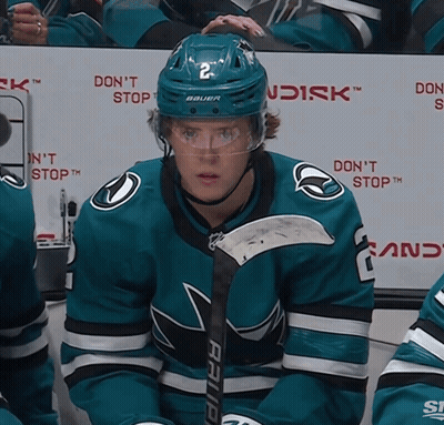 Hockey Player Wearing Bauer Helmet GIF