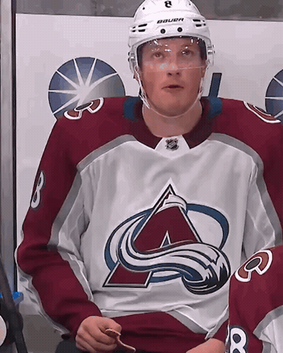 Hockey Player Wearing Bauer Helmet And A Jersey GIF