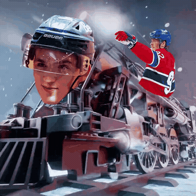 Hockey Player Wearing Bauer Helmet GIF