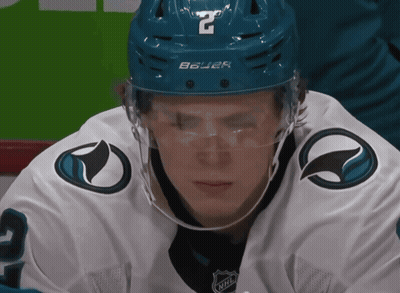 Hockey Player Wearing Bauer Helmet GIF