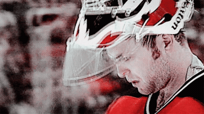 Hockey Player Wearing CCM Helmet GIF