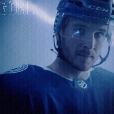 Hockey Player Wearing CCM Helmet GIF
