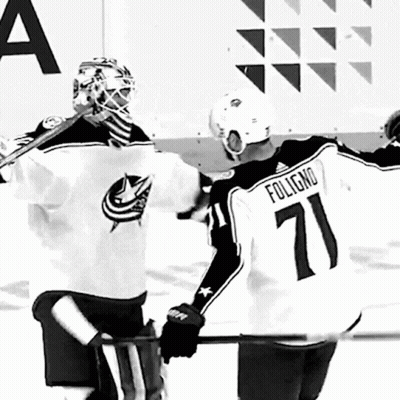 Hockey Player Wearing CCM Helmet GIF