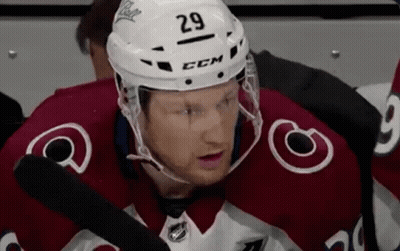 Hockey Player Wearing CCM Helmet GIF