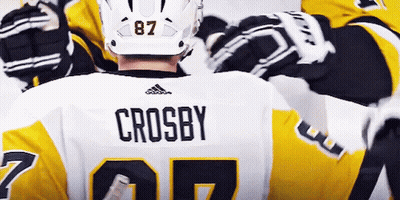 Hockey Player Wearing Crosby Jersey GIF