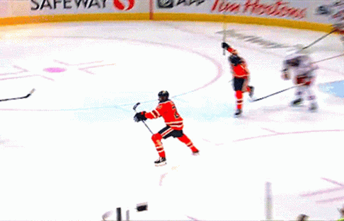 Hockey Player Wearing Edmonton Oilers Jersey GIF