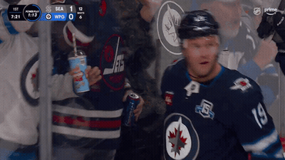 Hockey Player Wearing Jersey Number 19 GIF