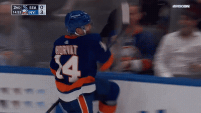 Hockey Player Wearing Jersey Number 24 GIF