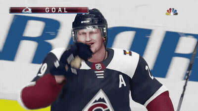 Hockey Player Wearing Jersey With A GIF