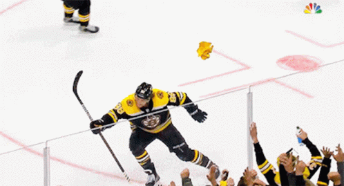 Hockey Player Wearing Jersey With B GIF