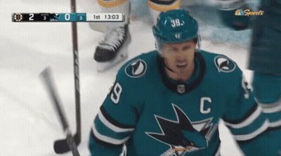 Hockey Player Wearing Jersey With C GIF
