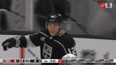 Hockey Player Wearing Kings Jersey GIF