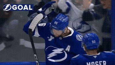 Hockey Player Wearing Lightning Bolt Helmet GIF