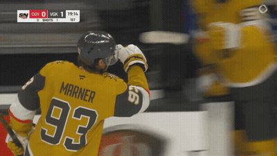 Hockey Player Wearing Marner 93 Jersey GIF