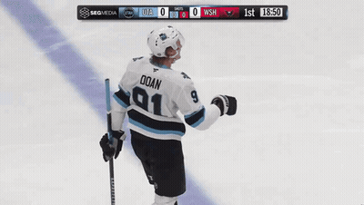 Hockey Player Wearing Number 01 Jersey GIF