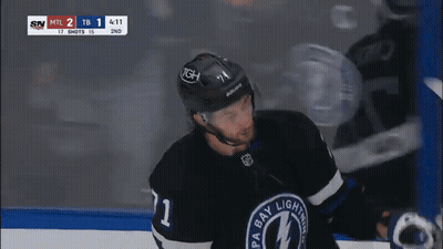 Hockey Player Wearing Number 11 Jersey GIF