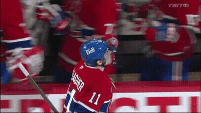 Hockey Player Wearing Number 11 GIF