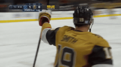 Hockey Player Wearing Number 19 GIF