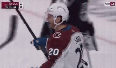 Hockey Player Wearing Number 20 Jersey GIF