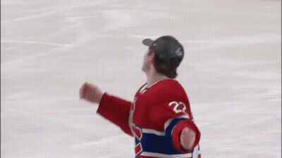 Hockey Player Wearing Number 22 Jersey GIF