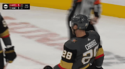 Hockey Player Wearing Number 28 GIF