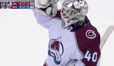 Hockey Player Wearing Number 40 Jersey GIF