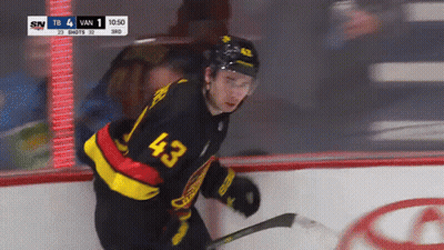 Hockey Player Wearing Number 43 GIF