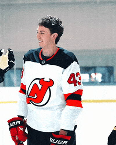 Hockey Player Wearing Number 43 Jersey GIF