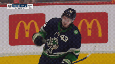 Hockey Player Wearing Number 43 Jersey GIF