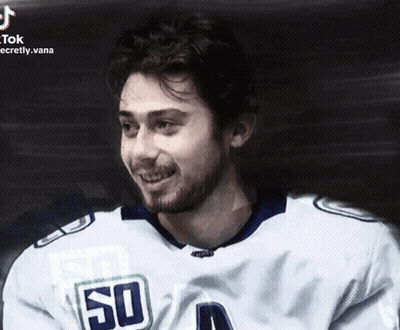 Hockey Player Wearing Number 50 Jersey GIF