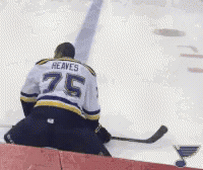 Hockey Player Wearing Number 75 Jersey GIF