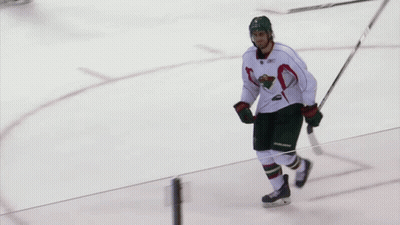 Hockey Player Wearing Number 8 Jersey GIF