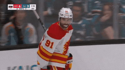 Hockey Player Wearing Number 91 Jersey GIF