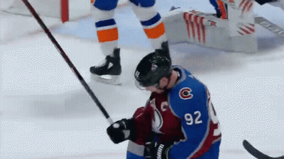 Hockey Player Wearing Number 92 Jersey GIF