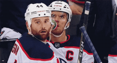 Hockey Player Wearing Number C Jersey GIF