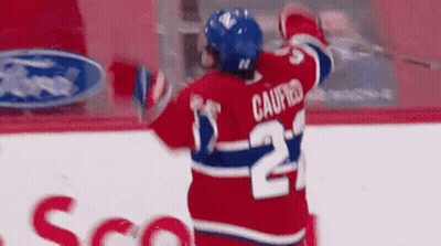 Hockey Player Wearing Red White Blue Jersey GIF