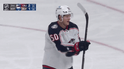 Hockey Player Wearing Satellite Jersey GIF